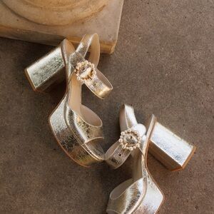 DOLCE VITA BOBBY IMITATION PEARL PLATFORM HEELS